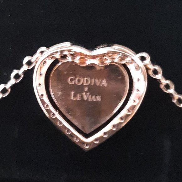 GODIVA x LE Vian 14K Diamond Heart Necklace - Picture 2 of 8